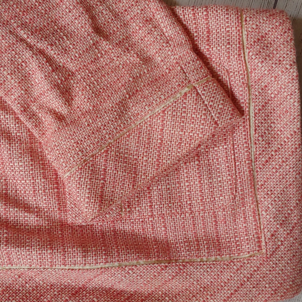 Preston & York Bouclé Jacket | 3/4 Sleeve | Coral | NWT | Waist Length Size 14 - Picture 3 of 9